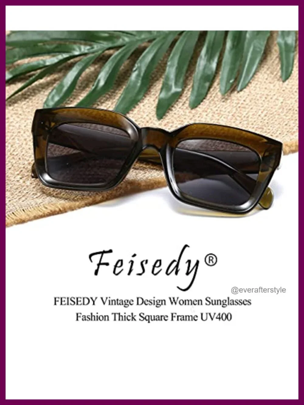 Oversized Square Sunglasses UV400 Shield Fashion Vintage